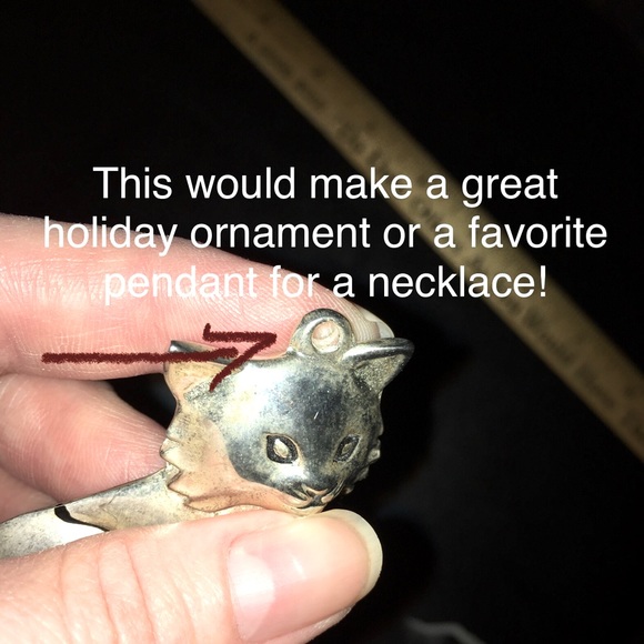 Gorham holiday kitty cat pendant/ Christmas ornament - Picture 9 of 16